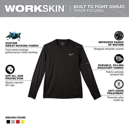 قميص عمل Milwaukee WORKSKIN™ بأكمام طويلة - أزرق، مقاس XL