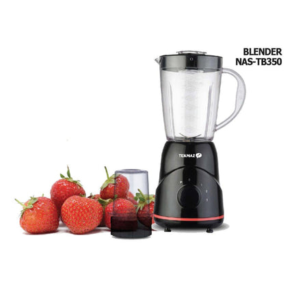 Tekmaz Blender 1.5L 350W with Mill Grinder - Black