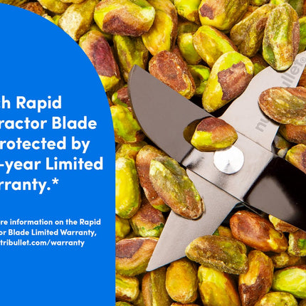 خلاط نيوتري بوليت الترا الشخصي 1200 واط، أقوى وأهدأ مستخرج مغذيات مع شفرات تيتانيوم - رمادي كربوني