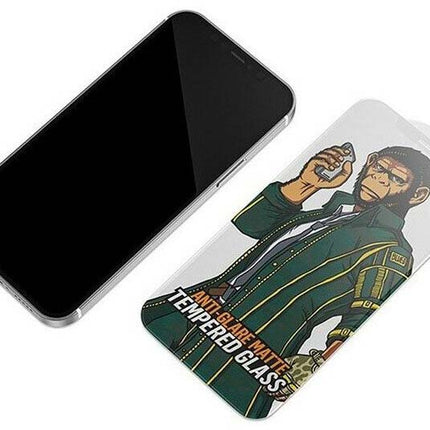 BLUEO NPB9-12 6.7 Full Cover MATT Anti-Glare Glass Anti-Static - Black for iPhone 12 Pro Max (6.7″)
