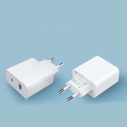 رأس شحن شاومي (Xiaomi) بقدرة 33 واط بمنفذين (USB-A & USB-C) - شحن سريع فائق وحماية متطورة للأجهزة