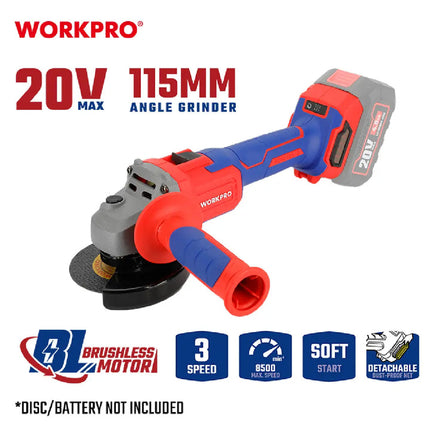 WORKPRO 115mm Cordless Angle Grinder WP392003
