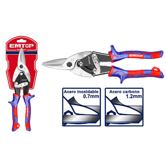 EMTOP EASP1041 Aviation Snip Straight 10 inch (250mm)