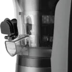 عصارة نيوتري بوليت البطيئة 150 واط، تقنية العصر البارد مع محرك عزم دوران عالي - أسود وفضي