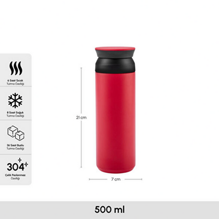 Karaca Rainbow Stainless Steel Leakproof Thermos 500 ml