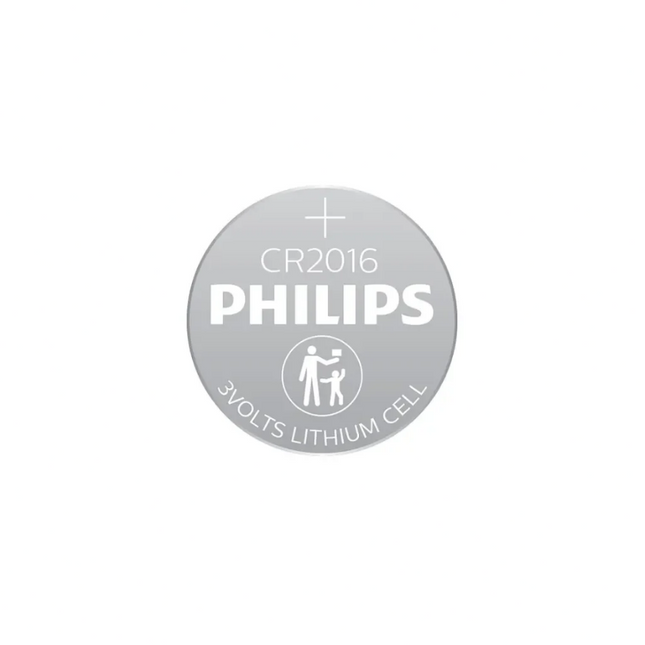 بطاريات ليثيوم عملة معدنية CR2016 من فيليبس (عبوة من 5 قطع) Philips CR2016