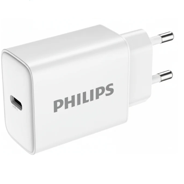 Philips DLP5312CW 30W GaN USB-C Fast Wall Charger (UK Plug)