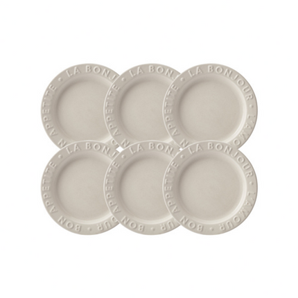 Karaca Amour Ceramic 6-Person Cake Set 22 cm 6 Pieces