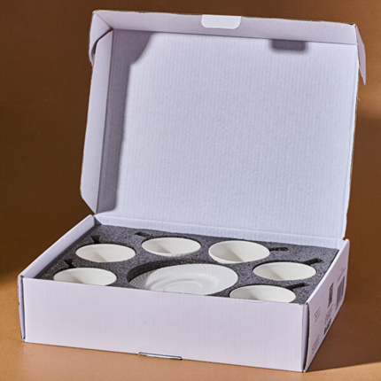 Karaca Lisa 12-Piece Porcelain Turkish Coffee Cup Set 90 ml (Service for 6)
