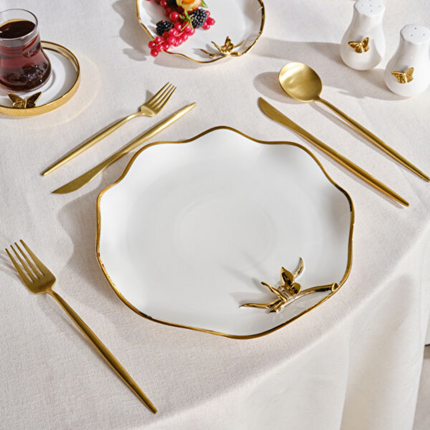 Karaca x Müge Anlı Butterfly Porcelain Dessert Plate 21 cm