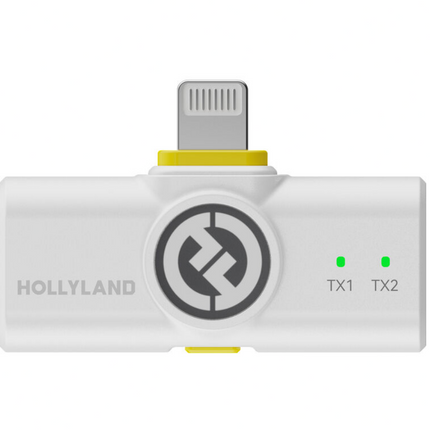 Hollyland LARK M2 DUO 2-Person Wireless Combo Microphone System, Ivory White
