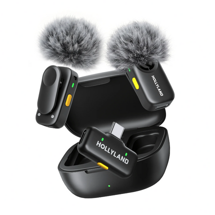 Hollyland LARK A2 Duo USB-C Wireless Microphone System, Space Gray