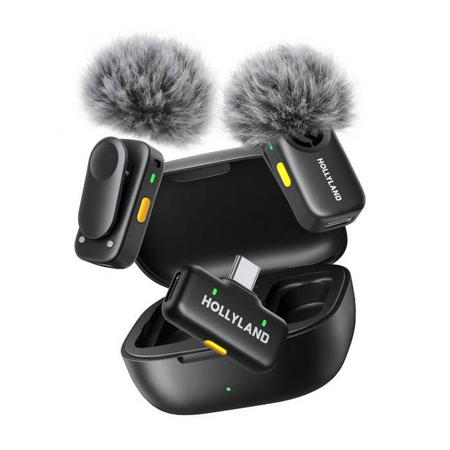 Hollyland LARK A2 Duo USB-C Wireless Microphone System, Space Gray