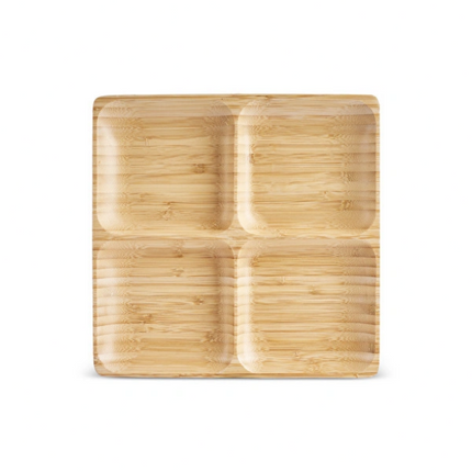 طبق تقديم بامبو مربع 4 أقسام من كاراجا نورا (Karaca Bamboo Nora)