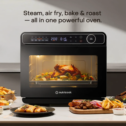 فرن وقلاية بخارية نوتريكوك ستيمي إكس 10 في 1 سعة 24 لتر، 2200 واط (Nutricook NC-ST330K)