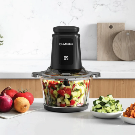 Nutricook Glass & SS Chopper Mincer 500W with Dual 3L Bowls (CH6000ME)