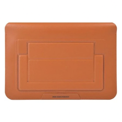 حافظة لاب توب مع حامل مدمج ويوا سكين إلترا لماك بوك 15.3 بوصة، بني (WiWU Skin Ultra Stand Sleeve)