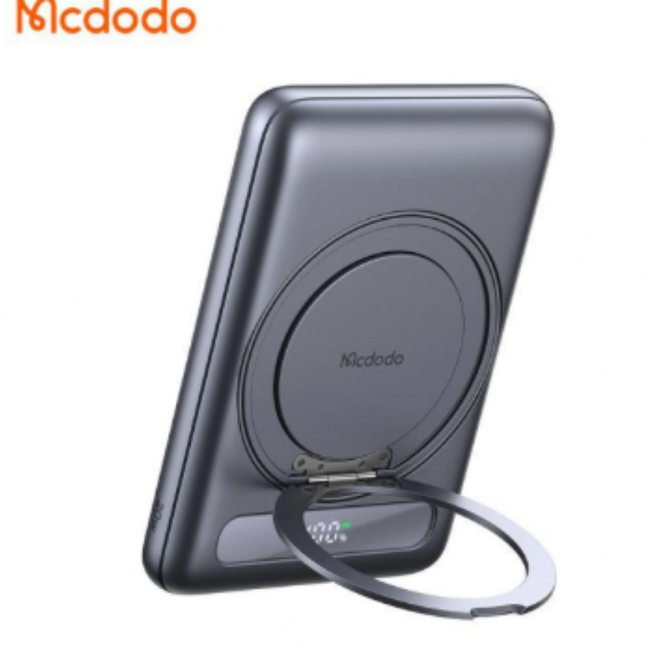 Mcdodo MC-8361 Magnetic Power Bank 5000mAh 20W with Screen & Metal Rotating Stand, Black