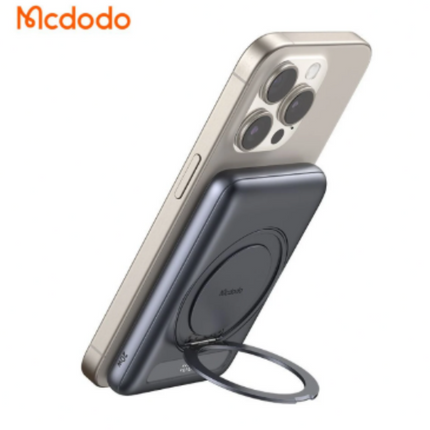 Mcdodo MC-8361 Magnetic Power Bank 5000mAh 20W with Screen & Metal Rotating Stand, Black