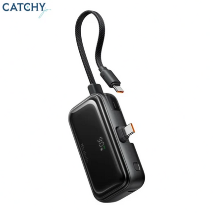 Mcdodo MC-7760 5000mAh Power Bank with Built-in USB-C Cable & Digital Display (22.5W)