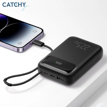 باور بنك شاحن محمول مك دودو 10000 ملّي أمبير مع كابل آيفون Lightning مدمج وشاشة رقمية (Mcdodo MC-3253)