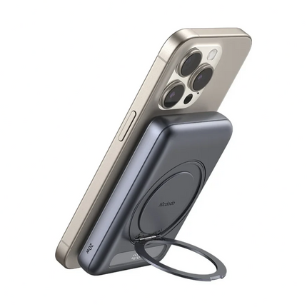 Mcdodo 20W Metal Magnetic Power Bank with Built-in 360° Ring Stand & Digital Display