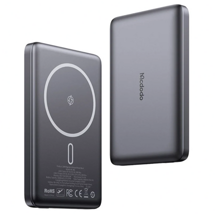 Mcdodo MC-4651 20W Ultra-Thin Metal Magnetic Wireless Power Bank 10000mAh, Titanium / Grey