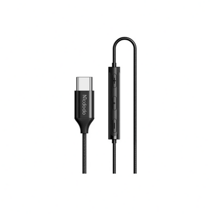 Mcdodo HP-3490 MDD HiFi Stereo Type-C Wired Earphones with Mic, Black