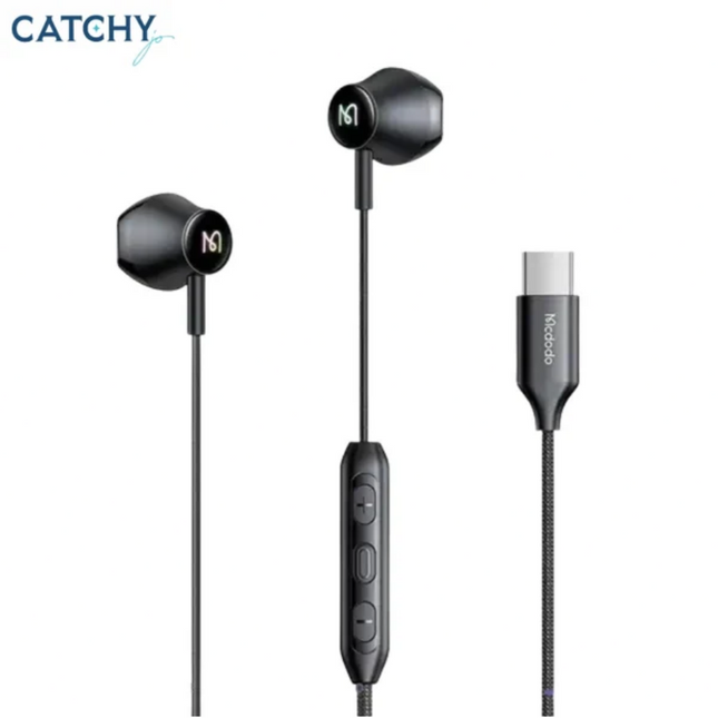 Mcdodo HP-4700 Sparkling RGB Type-C Wired In-Ear Headphones with Mic