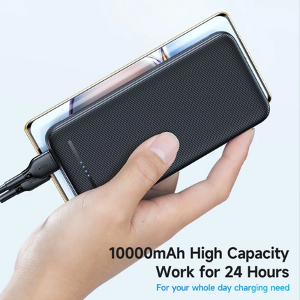 باور بنك شاحن محمول أونلاين سيريز مك دودو 10000 ملّي أمبير بمخرجين USB ومؤشر LED، أسود (Mcdodo MC-4631)