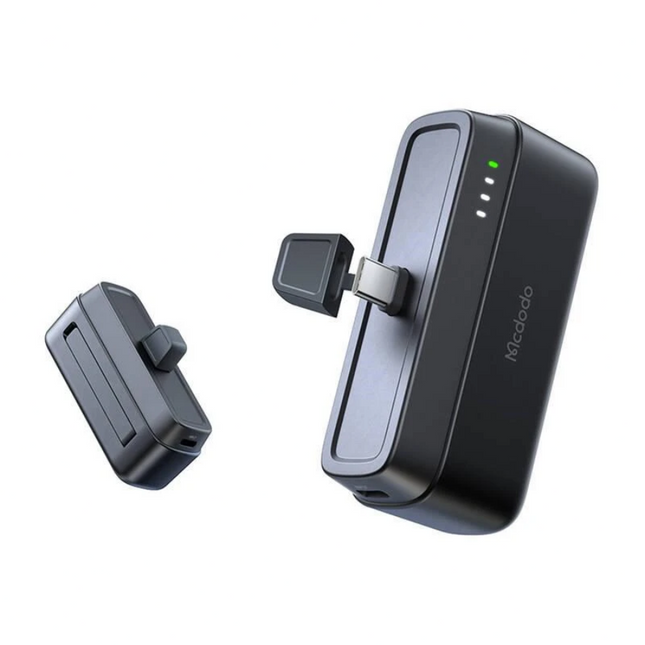Mcdodo MC-6301 5000mAh 20W Pocket Power Bank with Built-in USB-C Connector & Folding Stand, Black
