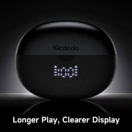 سماعات أذن لاسلكية مفتوحة بتصميم مشبك إير أو 3 مع شاشة LED وبلوتوث 5.4 مك دودو (Mcdodo HP-8160 Air O3) - أسود