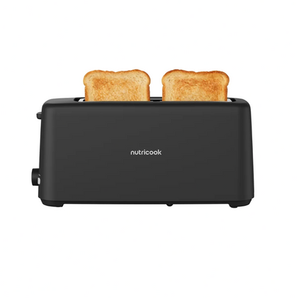 Essentials Slim 2-Slice Toaster 850W with Extra Long Slot & 6 Browning Levels, Black