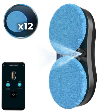 روبوت تنظيف الزجاج والنوافذ 3 في 1 بخاخ مزدوج كونجا ويندرويد W10 سيسوتيك (Cecotec Conga Windroid W10 DoubleSpray - Model 120821)