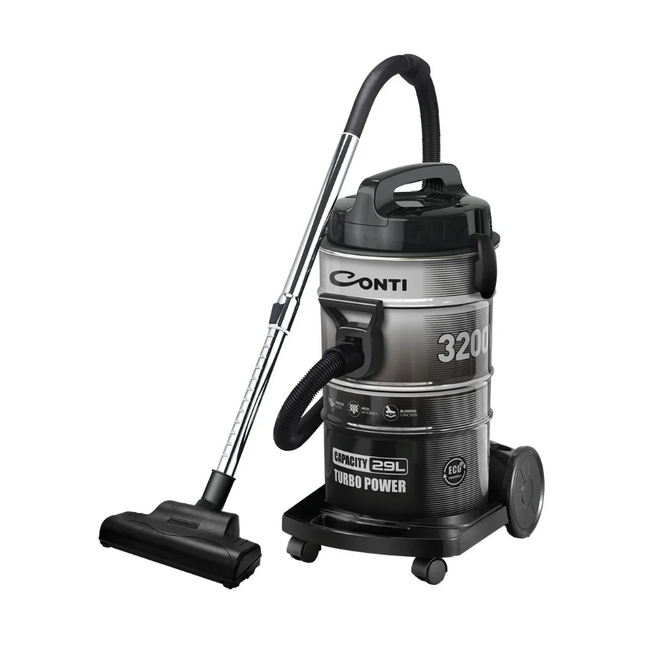 Conti 3200W Metal Drum Vacuum Cleaner (VCD3205 G) - Gray