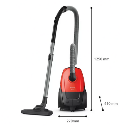 Philips 2000 Series Bagged Vacuum Cleaner 1800W (XD2042/10) - Compact & Durable