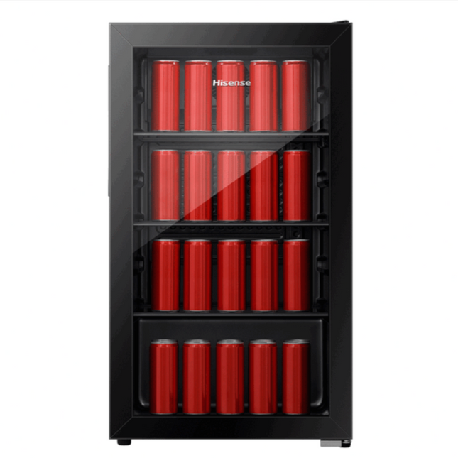 Hisense 122L Beverage Cooler Glass Door (RBC122N4ASU) - Black