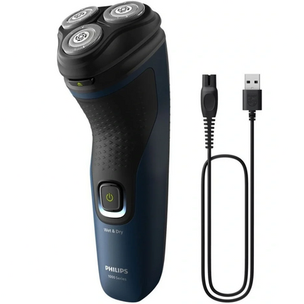 ماكينة حلاقة رجالية إلكترونية جاف ورطب فيليبس (Philips S1151/00) - شحن USB