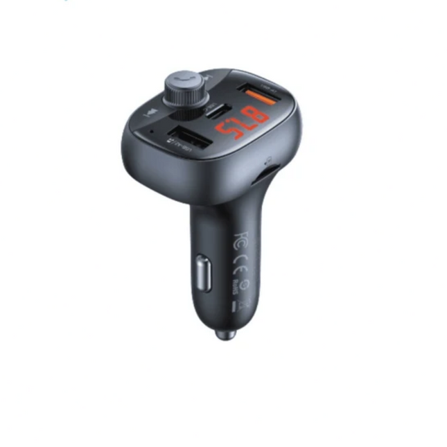 MCDODO CC-5950 72W 3-Port Fast Car Charger with Wireless FM Transmitter & Hands-Free Calling