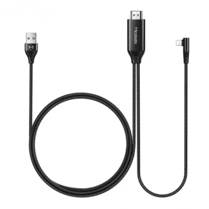 كيبل نقل بيانات آيفون إلى HDMI بدقة 4K مع صوت وصورة متزامنة من ماكدودو MCDODO CA-6400 (تصميم زاوية 90 درجة)