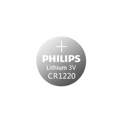 Philips Lithium Coin CR1220 3V Batteries - 5 Pack (Long-Lasting Performance)