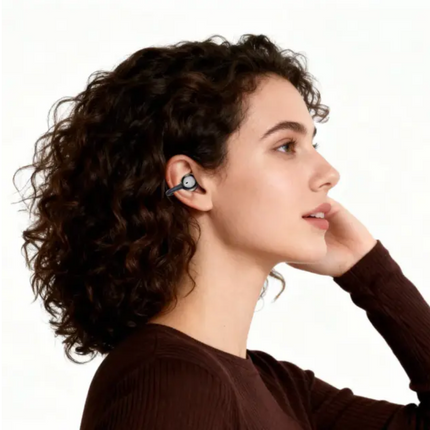 Green Lion Venice Open-Ear Wireless Earbuds with Bluetooth 6.0 - Black