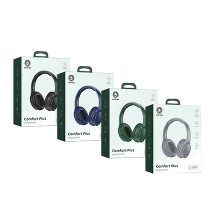 Green Lion Comfort Plus Wireless Headphones with TF Card & AUX - Black