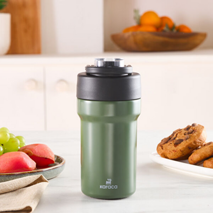 Karaca Thermosteel Camping 2-in-1 Stainless Steel Thermos 450 ml