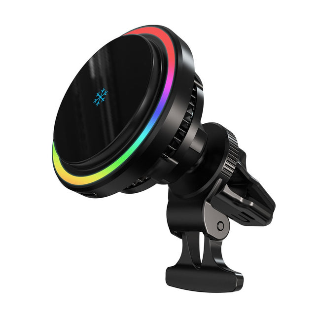 Powerology Qi2 Standard 15W MagSafe Fast Charger - Compatible with iPhone 15 & 16 - Black