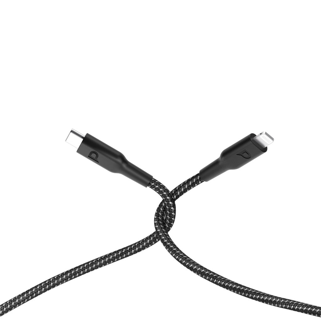 كابل باورولوجي (Powerology) المجدول من USB-C إلى Lightning بقوة 60 واط - بطول 2 متر شحن سريع ومتين