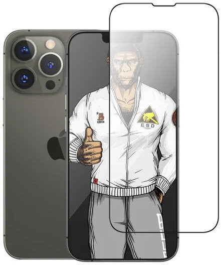 غطاء كامل شفاف عالي الدقة من BLUEO PBJ1-6.5 HD زجاجي مضاد للكهرباء الساكنة - أسود لهاتف iPhone XS Max/iPhone 11 Pro Max