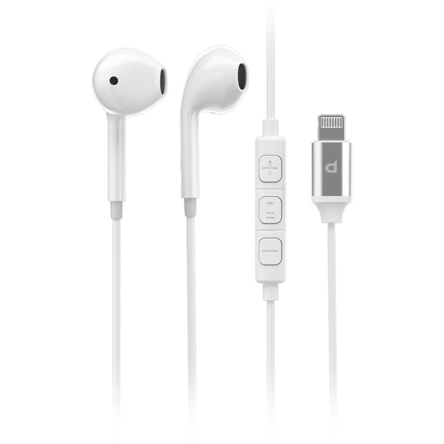 Powerology MFi Certified Lightning Stereo Earphones (1.2m / 4ft) - Black & White
