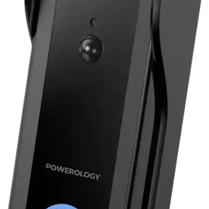 Powerology Smart Camera Doorbell with 3MP Infrared Night Vision and Two-Way Audio - Black