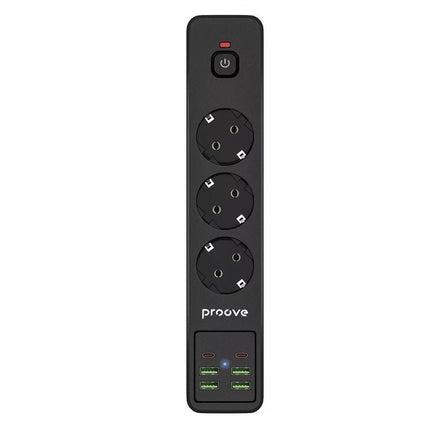 Power Strip Proove Power Socket P-03 (3 Outlets + 4 USB + 2 Type-C) 2M